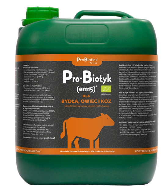 Pro-Biotyk (em15) dla bydła, owiec i kóz - 5L Pro-Biotyk (em15) dla bydła, owiec i kóz - 5L